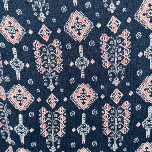 Hollister Mini Slip Dress w Boho Print Navy Blue Women’s S Small - Picture 11 of 14